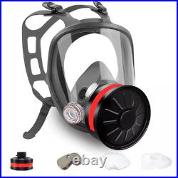 Full Face Gas Mask, Paint Mask, with 40Mm Activated Carbon Filter, Reusable Resp