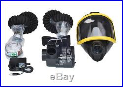 Full Face Gas Mask Respirator System Electric Constant Flow Supplied Air Fed