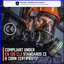 Full Face Gas Mask Respirator with Drinking System and CBRN Certification