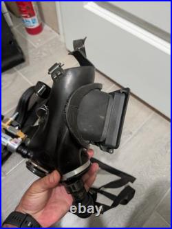 Full Face Gas Mask Respirator with Hose Vortec Cooling Tube Threaded Canister