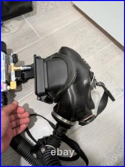 Full Face Gas Mask Respirator with Hose Vortec Cooling Tube Threaded Canister
