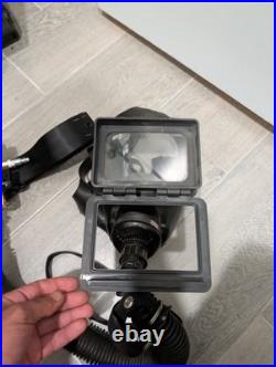 Full Face Gas Mask Respirator with Hose Vortec Cooling Tube Threaded Canister