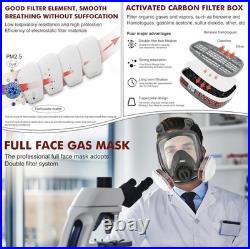 Full Face Gas Mask-Reusable Respirator Masks Survival Nuclear and Chemical wi