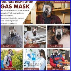 Full Face Gas Mask-Reusable Respirator Masks Survival Nuclear and Chemical wi