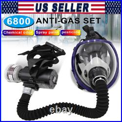 Full Face Gas Portable Electric Respirator Supplied Air Paint Spraying Chemical