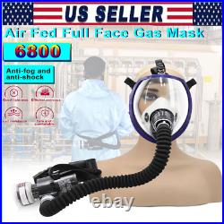 Full Face Gas Portable Electric Respirator Supplied Air Paint Spraying Chemical