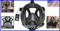 Full Face Industrial Gas Mask with 40mm NATO Filter Compatible, Adjustable Fit