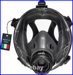 Full Face Industrial Gas Mask with 40mm NATO Filter Compatible, Adjustable Fit