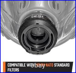 Full Face Industrial Gas Mask with 40mm NATO Filter Compatible, Adjustable Fit