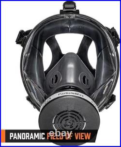 Full Face Industrial Gas Mask with 40mm NATO Filter Compatible, Adjustable Fit