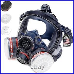 Full Face Organic Vapor Respirator Dual-Filter Protection