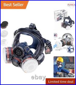 Full Face Organic Vapor Respirator Heavy Duty Lens & Filters for Industrial Use