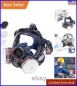 Full Face Organic Vapor Respirator Kit 2 Filters Heavy Duty Anti-Fog