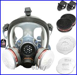 Full Face Organic Vapor Respirator Protective Eye & Nose Shield with