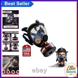 Full Face Respirator 40mm Activated Charcoal Filter Anti-Fog Heavy-Duty Mask