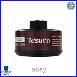 Full Face Respirator Anti-Fog 40mm Gas Filter Canister Vapor Particulate Air