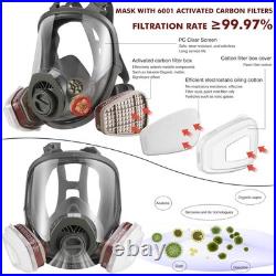 Full Face Respirator Gas Mask(4Set) Reusable Gas Masks Survival Nuclear and