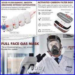 Full Face Respirator Gas Mask(4Set) Reusable Gas Masks Survival Nuclear and