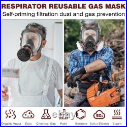Full Face Respirator Gas Mask(4Set) Reusable Gas Masks Survival Nuclear and