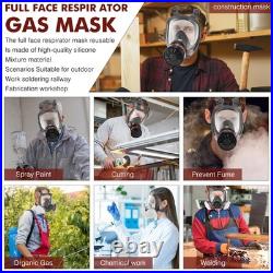 Full Face Respirator Gas Mask(4Set) Reusable Gas Masks Survival Nuclear and