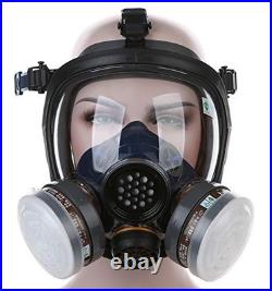 Full Face Respirator Gas Mask Activated Carbon Filter Organic Vapor Chemical