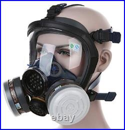 Full Face Respirator Gas Mask Activated Carbon Filter Organic Vapor Chemical