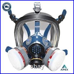 Full Face Respirator Gas Mask Activated Carbon Filter Paint Chemical Anti Fog