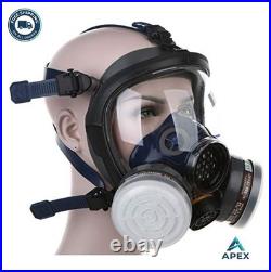 Full Face Respirator Gas Mask Activated Carbon Filter Paint Chemical Anti Fog