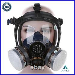 Full Face Respirator Gas Mask Activated Carbon Filter Paint Chemical Anti Fog