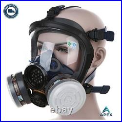 Full Face Respirator Gas Mask Activated Carbon Filter Paint Chemical Anti Fog