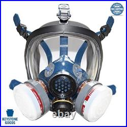 Full Face Respirator Gas Mask Organic Vapor Activated Carbon Filter Anti-Fog