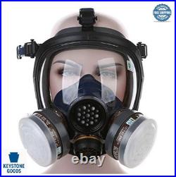 Full Face Respirator Gas Mask Organic Vapor Activated Carbon Filter Anti-Fog