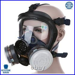Full Face Respirator Gas Mask Organic Vapor Activated Carbon Filter Anti-Fog