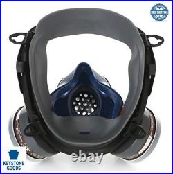 Full Face Respirator Gas Mask Organic Vapor Activated Carbon Filter Anti-Fog