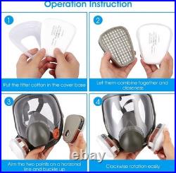Full Face Respirator Mask 6800 Gas mask Respirator Mask with Filters 6001