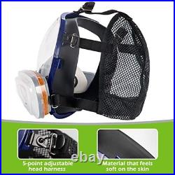 Full Face Respirator Mask A1P2 Filters Anti Gas Dust Paint Spray Woodworking