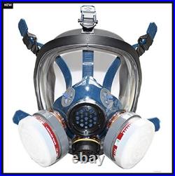 Full Face Respirator Mask Activated Carbon Air Filter Organic Vapor Gas Mask