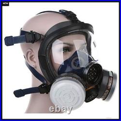 Full Face Respirator Mask Activated Carbon Air Filter Organic Vapor Gas Mask