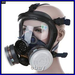 Full Face Respirator Mask Activated Carbon Air Filter Organic Vapor Gas Mask