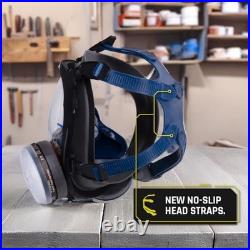 Full Face Respirator Mask Bayonet Compatible Cartridges Anti-Fog Lens Silicone
