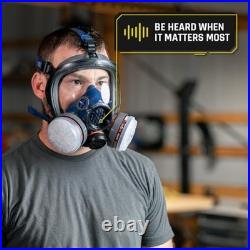 Full Face Respirator Mask Bayonet Compatible Cartridges Anti-Fog Lens Silicone