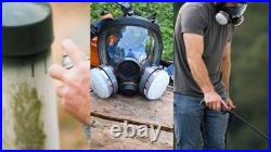 Full Face Respirator Mask Bayonet Compatible Cartridges Anti-Fog Lens Silicone