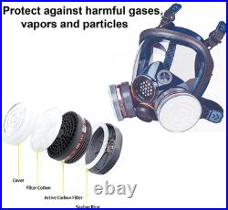 Full Face Respirator Mask, Gas Mask Protect against Harmful Gas, Dust, Chemicals, S