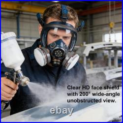 Full Face Respirator Mask, Gas Mask Protect against Harmful Gas, Dust, Chemicals, S