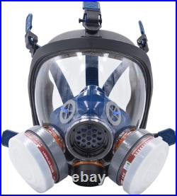 Full Face Respirator Mask, Gas Mask Protect against Harmful Gas, Dust, Chemicals, S