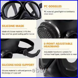 Full Face Respirator Mask, Gas Mask with 40Mm Activated Carbon Filter for Spray