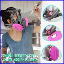 Full Face Respirator Mask Gas Mask with Filters for Chemical, Paint Vapors, Ga Full Face Respirator Mask Gas Mask with Filters for Chemical, Paint Vapors, Ga