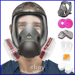 Full Face Respirator Mask Gas Mask with Filters for Chemical, Paint Vapors, Ga