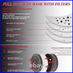 Full Face Respirator Mask, Gas Masks Survival Nuclear and Chemical, Gas Respi