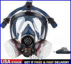 Full Face Respirator Mask Organic Vapor Gas Chemical Spray Paint Filter Cartridg